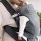 Marsupiu anatomic BabyBjorn Mini cu pozitii multiple de purtare Dark Grey 3D Jersey