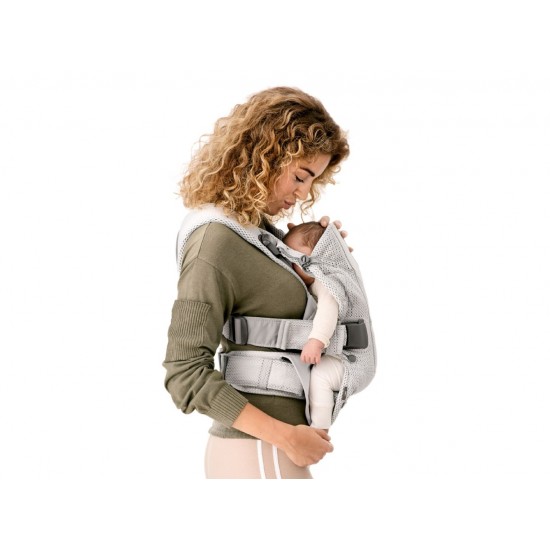 Marsupiu anatomic BabyBjorn One Air Greige 3D Mesh