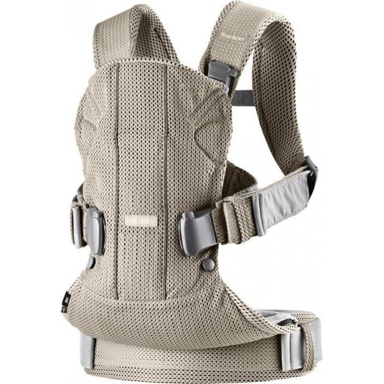 Marsupiu anatomic BabyBjorn One Air Greige 3D Mesh