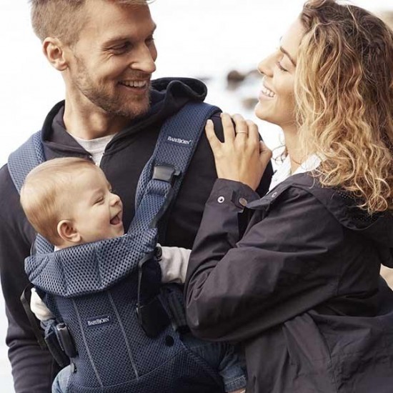 Marsupiu anatomic One Air BabyBjorn Navy Blue 3D Mesh