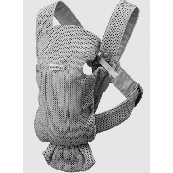 Marsupiu Mini cu multiple pozitii de purtare Babybjorn Grey 3D Mesh 