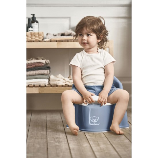 Olita cu protectie spate Potty Chair Deep blue/White BabyBjorn