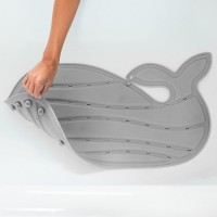 Covoras de baie antiderapant in forma de balena Skip Hop Moby - Gri