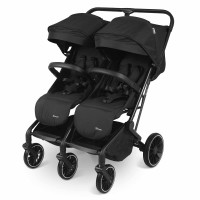 Carucior pliabil pentru gemeni BabyGo GoTwice Black