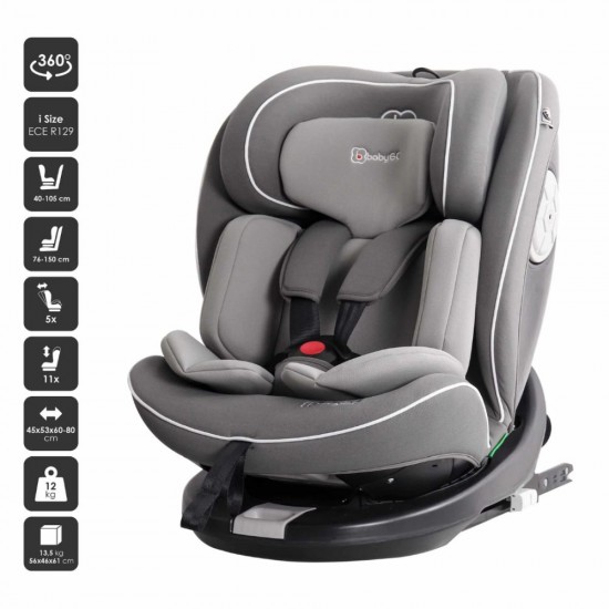 Scaun auto Nova2 BabyGo Gray 40 -150 cm certificat R129