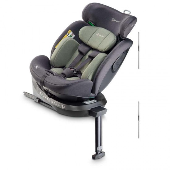 Scaun auto rotativ cu isofix BabyGo MOVE360 Green 40-150 cm certificat R129