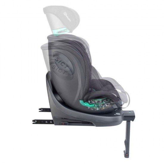 Scaun auto rotativ BabyGo Prime 360 Black 40-150 cm certificat R129