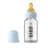 Set complet biberon din sticla anticolici 110 ml Baby Blue BIBS