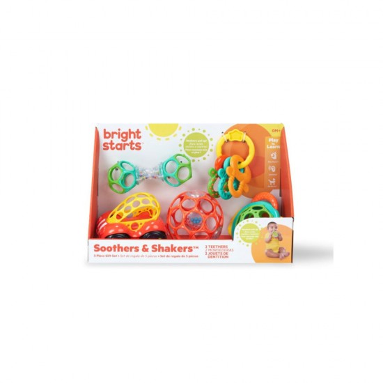 Set cadou cu 5 jucarii Soothers & Shakers Bright Starts