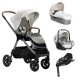 Carucior pentru copii multifunctional 3 in 1 Joie Finiti Signature Oyster + Baza Isofix Encore (Carucior Finiti Oyster+ Landou Ramble Oyster+ scoica i-Level Recline Oyster+ baza isofix Encore) 