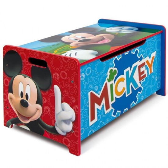 Ladita din lemn pentru depozitare jucarii Mickey Mouse