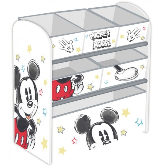 Organizator jucarii cu cadru din lemn Mickey Mouse