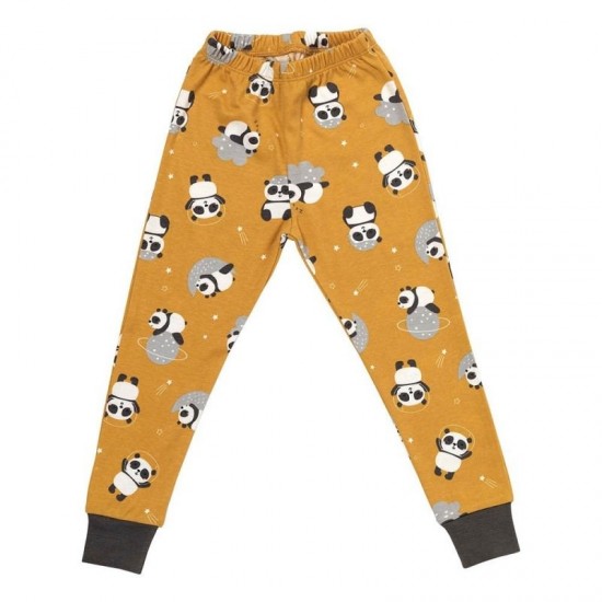 Pijama 100% bumbac organic, Panda, 5-6 ani