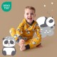 Pijama 100% bumbac organic, Panda, 7-8 ani