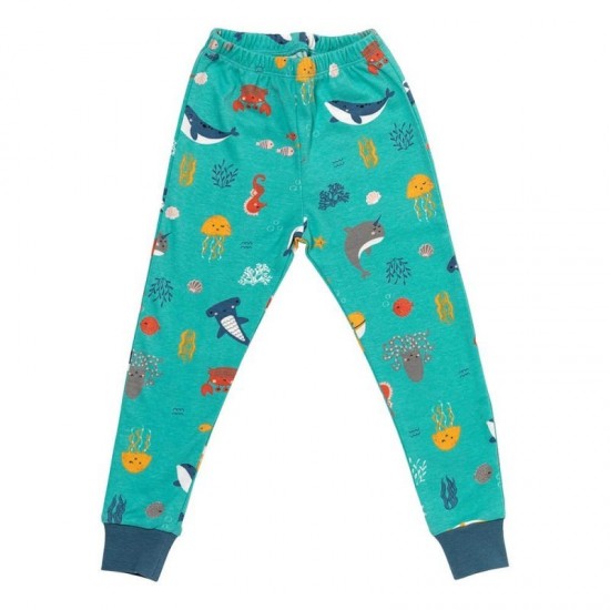 Pijama 100% bumbac organic, Under the Sea, 4-5 ani