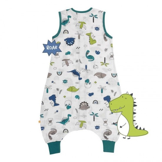 Sac de dormit cu picioruse Bamboo Dinosaur 100 cm 0.5 Tog