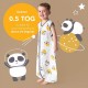 Sac de dormit cu picioruse Bamboo Panda 80 cm 0.5 Tog