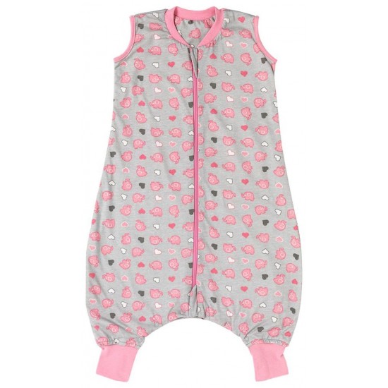 Sac de dormit cu picioruse Pink Elephant 5-6 ani 0.5 Tog