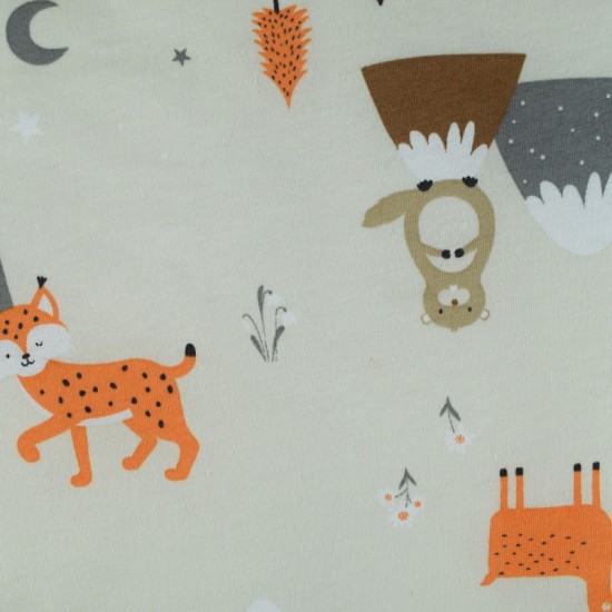 Sac de dormit cu picioruse si talpa antiderapanta Mountain Animals 110 cm + manseta 1.0 Tog