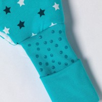 Sac de dormit cu picioruse si talpa antiderapanta Teal Stars 110 cm + manseta 1.0 Tog