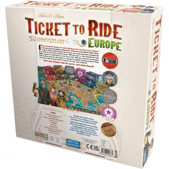 Joc de societate Ticket to Ride 15th Anniversary, limba engleza