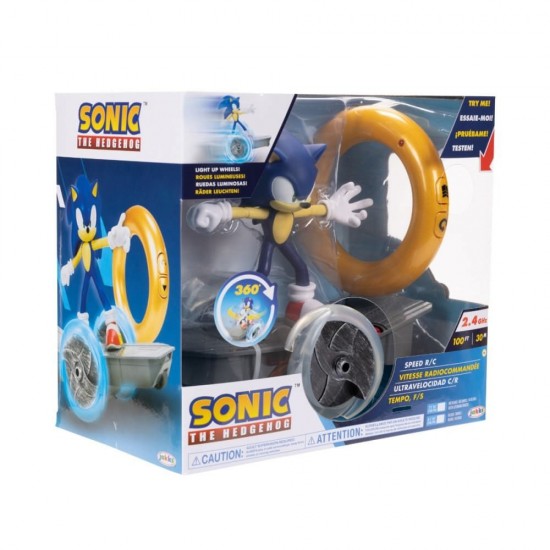 Figurina Nintendo Sonic cu telecomanda si skateboard super viteza