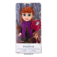 Papusa Anna cu rochita de iarna si pieptene, Disney Frozen 2, 15cm