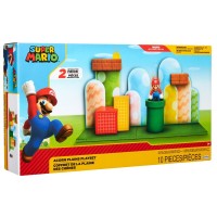 Set de joaca Campia de Ghinde cu figurina 6 cm Nintendo Mario