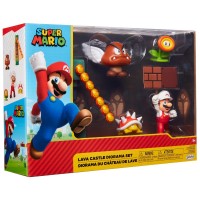 Set diorama Castelul de lava cu figurina 6 cm Nintendo Mario