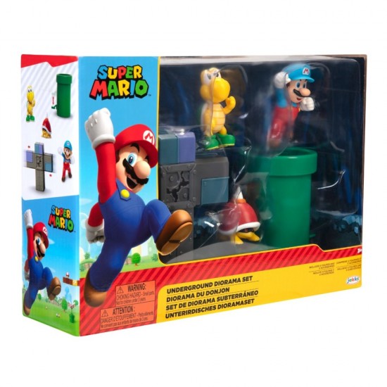 Set diorama Subteran cu figurina Super Mario, Nintendo Mario