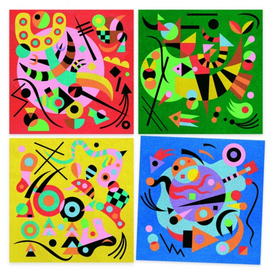 Atelier cu nisip Abstract Art Inspired by Kandinsky Djeco