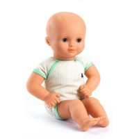 Bebelus cu body verde Djeco 32 cm