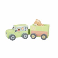 Camion din lemn pentru transport animale de ferma Orange Tree Toys