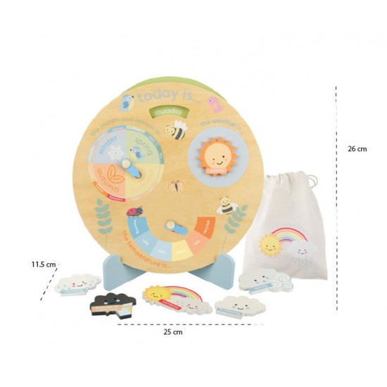 Ceas meteo din lemn Orange Tree Toys