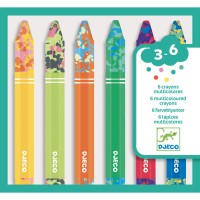Creioane cerate multicolore Djeco