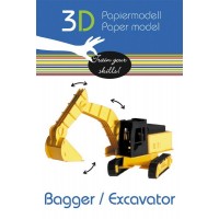 Excavator macheta 3D Fridolin