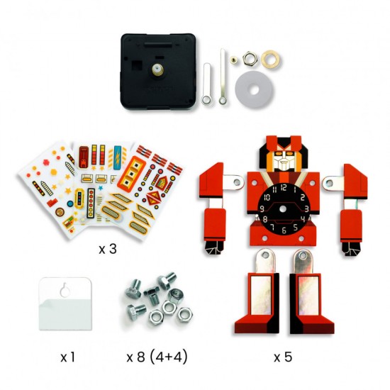 Joc creativ DIY Ceasul robot Djeco