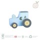 Jucarie de impins Tractor albastru din lemn Orange Tree Toys