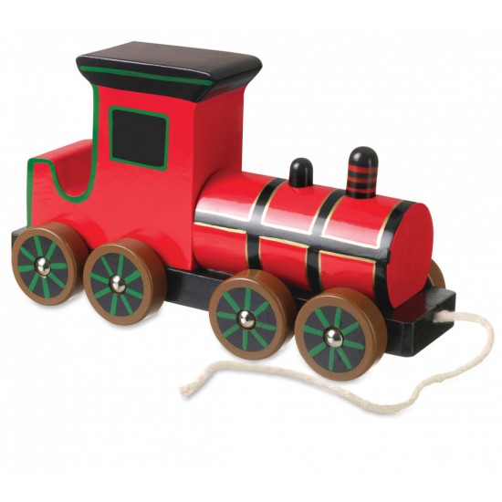 Jucarie de tras Locomotiva cu aburi Orange Tree Toys