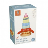 Jucarie din lemn de stivuit cu crab Orange Tree Toys