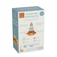 Jucarie din lemn de stivuit cu crab Orange Tree Toys