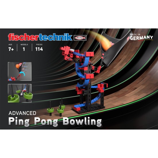 Kit STEM Construieste si joaca Ping Pong Bowling Fischertechnik 114 piese