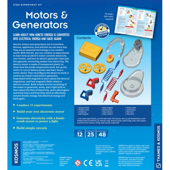 Kit STEM de construit motoare si generatoare