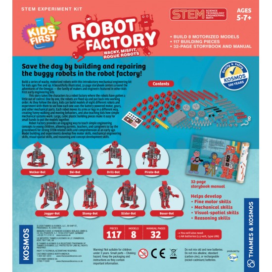 Kit STEM - Fabrica de roboti, 117 piese