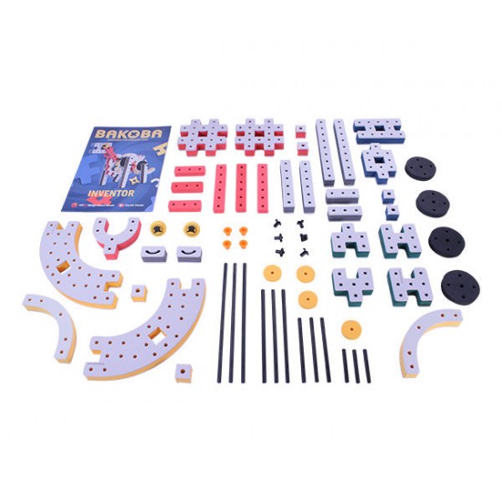 Kit constructie STEM Inventor, Bakoba, 65 piese