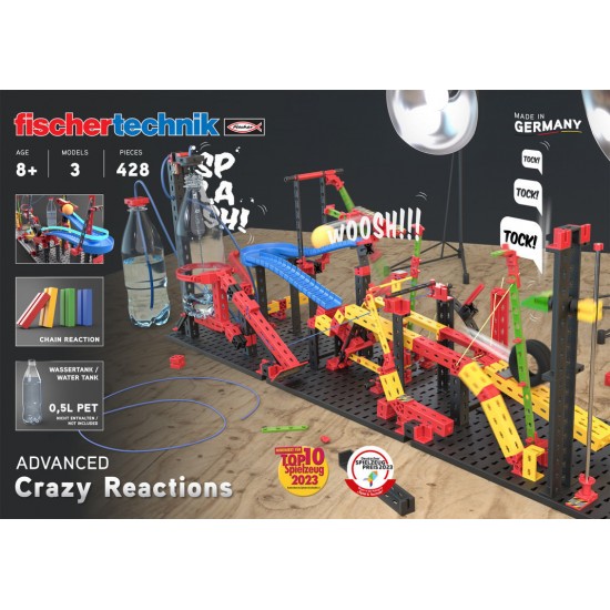 Set constructie STEM Reactii in lant traznite 428 piese Fischertechnik