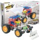 Kit STEM Tractor cu cupa de excavatie, nivel incepator, 117 piese