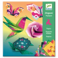 Set creativ Origami Djeco - Animale si flori exotice