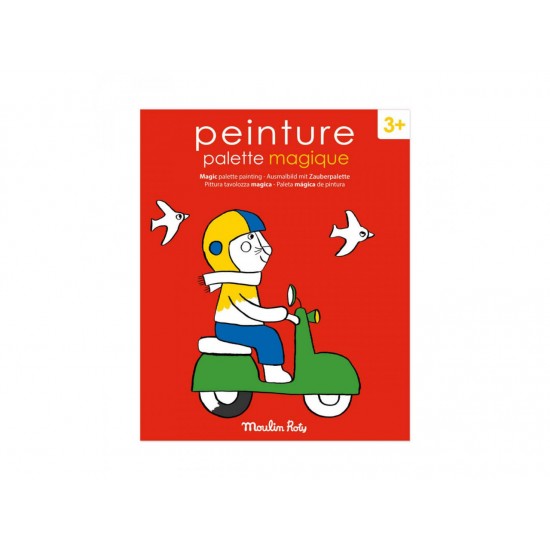 Planse preilustrate pentru pictura Vehicule Moulin Roty