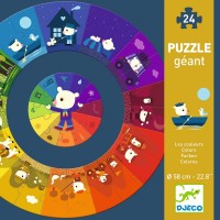 Puzzle circular Djeco Culori 24 piese